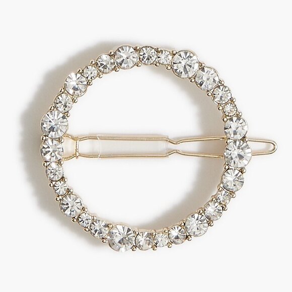 J. Crew Factory Accessories - J. Crew Circle Circle Rhinestone Hair Barrette/NWT